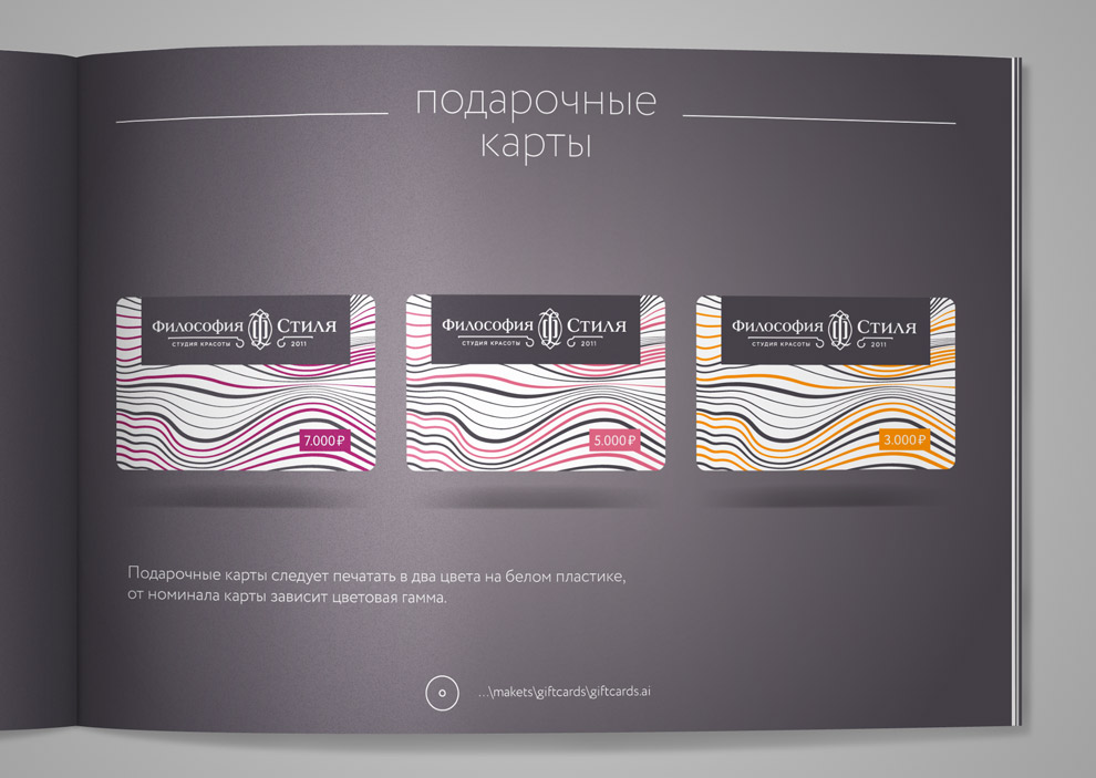 Дизайн подарочных карт для салона красоты