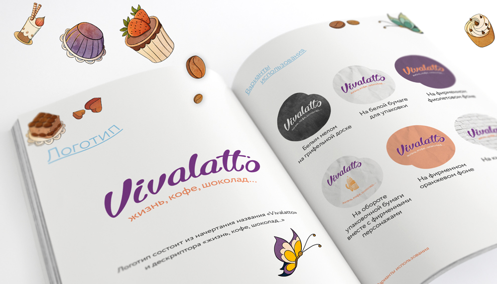 Vivalatto - логотип кафе